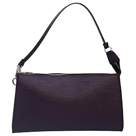 Louis Vuitton-LOUIS VUITTON Epi Pochette Accessoires Pouch Purple Cassis M5298K LV Auth 87605A-Purple,Dark purple