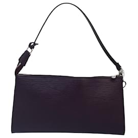 Louis Vuitton-LOUIS VUITTON Epi Pochette Accessoires Pouch Purple Cassis M5298K LV Auth 87605A-Purple,Dark purple
