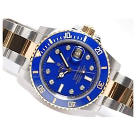 Rolex-ROLEX Submariner date SS xYG combination blue8P diamond 116613GLB Mens-Silvery