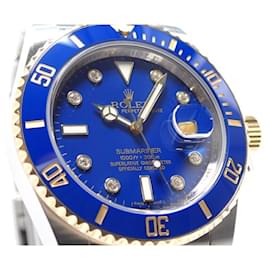 Rolex-ROLEX Submariner date SS xYG combination blue8P diamond 116613GLB Mens-Silvery