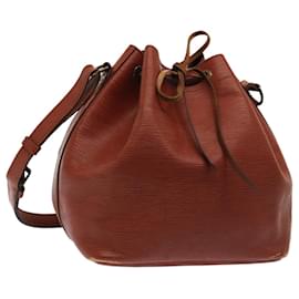 Louis Vuitton-LOUIS VUITTON Epi Petit Noe Shoulder Bag Brown M44103 LV Auth 87924-Brown