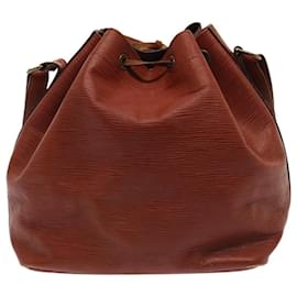 Louis Vuitton-LOUIS VUITTON Epi Petit Noe Shoulder Bag Brown M44103 LV Auth 87924-Brown