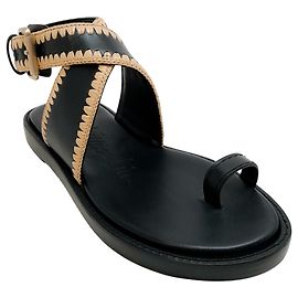 3.1 Phillip Lim Black / Natural Naya Ankle Wrap Sandals Black