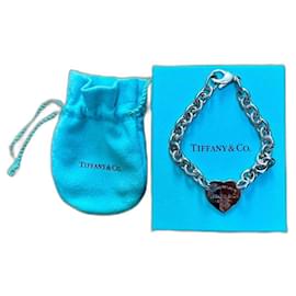 Tiffany & Co-Pulseira de corrente Return to Tiffany com pingente em forma de coração-Prata