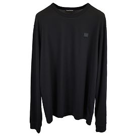 Camiseta de manga larga Patch de Acne Studios en algodón negro Negro