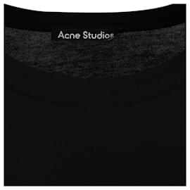 Acne-Acne Studios Patch Long Sleeve T-Shirt in Black Cotton-Black