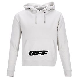 Off White Sudadera de algodón blanco con estampado de logo Off-White c/o Virgil Abloh Blanco