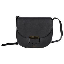 Céline Borsa a tracolla Trotteur Small Celine in pelle nera Nero
