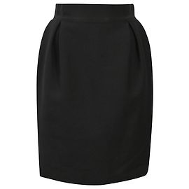 Mini-Bleistiftrock Giambattista Valli aus schwarzer Wolle Schwarz