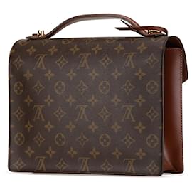 Louis Vuitton-Louis Vuitton Brown Monogram Monceau 28-Brown