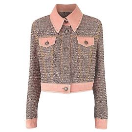 Chanel 2018 Pink Denim Jacket Pink