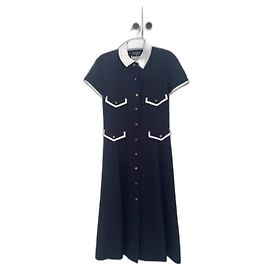 Chanel Abrigo de vestido azul marino 36 de 1993 Azul marino