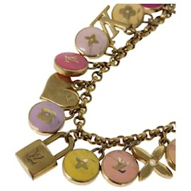 Louis Vuitton-LOUIS VUITTON Monogram Porte Cles Chainne Pastilles Charm M66172 LV Auth 85372-Golden