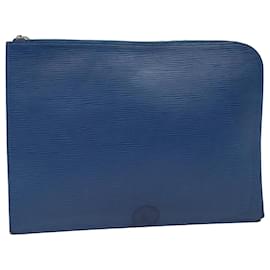 Louis Vuitton-LOUIS VUITTON Epi Pochette Jules GM Clutch Bag Blue M64154 LV Auth 87939-Blue