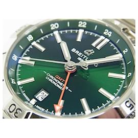Breitling-BREITLING Chrono Mat Automatic GMT 40 MM green Mens-Silvery