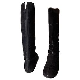 Dior Black Leather Boots Black
