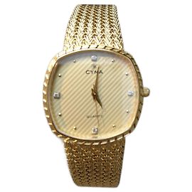 Autre Marque Relógio de quartzo retrô Cyma, ref 604SP Suíça Dourado