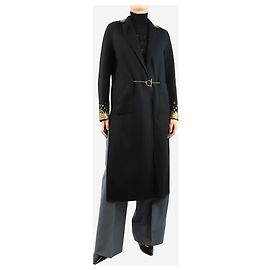 Louise Kennedy Black Sabira longline coat - size M Black