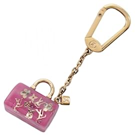 Louis Vuitton-Louis Vuitton Pink Resin Inclusion Speedy Pomme D'Amour Bag Charm-Pink