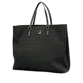 Fendi-Fendi Zucchino Tote Bag-Black