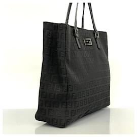 Fendi-Fendi Zucchino Tote Bag-Black