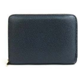 Portamonete in pelle blu navy Valextra Blu navy
