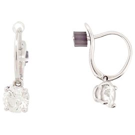 De Beers NINE BEERS DB CLASSIC J2EX03B0W04 18K GOLD EARRINGS Silvery