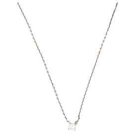NUEVE COLLAR MAUBOUSSIN PENDIENTE MI PRIMER PASO DE AMOR DIAMANTE 0.19CT Plata