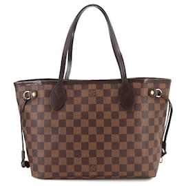 Louis Vuitton-Louis Vuitton Damier Neverfull PM Ebene Tote Bag-Brown,Damier ebene