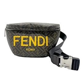 Fendi-Fendi Zucca Sling Bag-Brown,Yellow