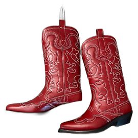 Ganni Eixo médio vermelho bordado Vermelho
