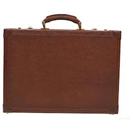 Fendi-FENDI Business Bag Leather Brown Auth yk14372-Brown