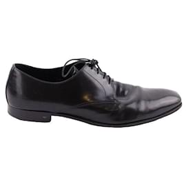 Prada-Lace-up leather shoes-Black