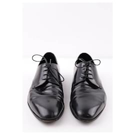 Prada-Lace-up leather shoes-Black