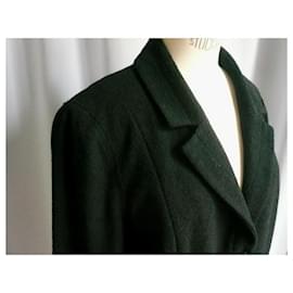 Chanel-CHANEL Little black jacket wool crepe T44 FR-Black