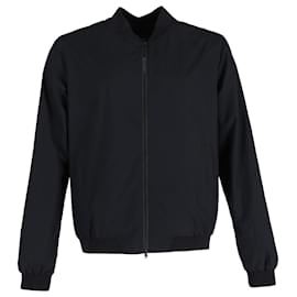 Herno- Herno Zip-Up with Pockets Bomber Jacket in Black Polyester-Black