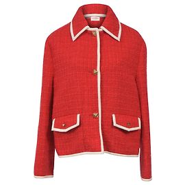 Valentino Garavani Chaqueta Boucle Atemporal Valentino en Algodón Rojo Roja