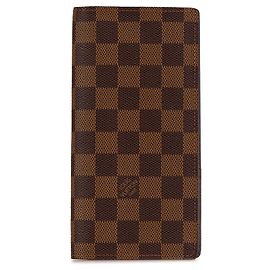 Cartera Brazza Damier Ebene Marrón Louis Vuitton Castaño