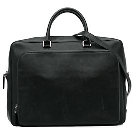 Schwarze Saffiano Zip Aktentasche von Prada Schwarz
