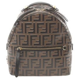 Fendi Zucca Rucksack Braun Schwarz