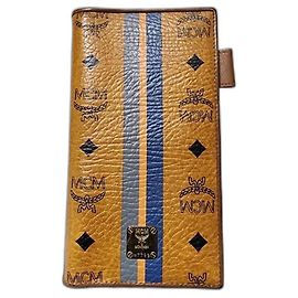 MCM Visetos Long Agenda Wallet Cognac Brown