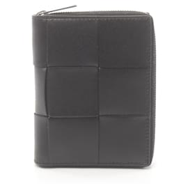 Bottega Veneta-Bottega Veneta Cassette Round Wallet-Black