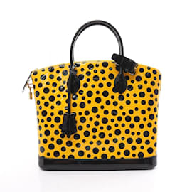 Louis Vuitton-Louis Vuitton Lockit MM Handbag-Black,Yellow