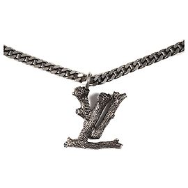 Collar Péndulo de Madera Louis Vuitton LV Plata