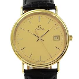 Omega-OMEGA 18K Yellow Gold Quartz Wristwatch-Other