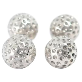 Hermès-Hermes Silver 925 Golf Ball Cufflinks-Other