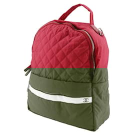 Chanel-Chanel Coco Mark Backpack in Red Nylon-Red