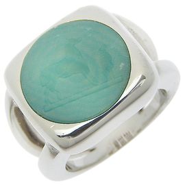 Hermès Anillo de Corozo Hermes Plata Verde