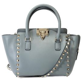 VALENTINO GARAVANI Graue Leder Tasche - 102101 Grau
