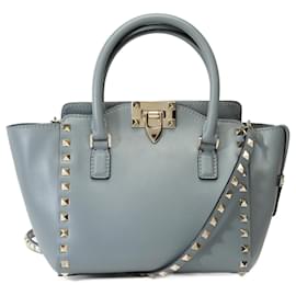 Valentino Garavani-VALENTINO GARAVANI Gray Leather Bag - 102101-Grey